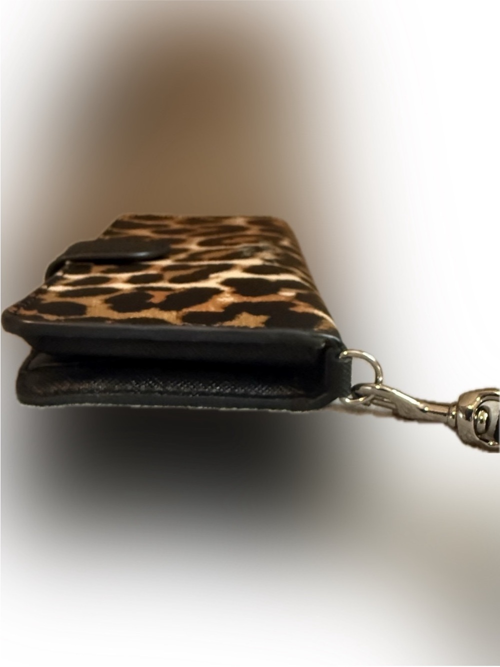 COACH Peyton Ocelot Phone Wallet Case Pouch Wristlet/EUC - Picture 7 of 8